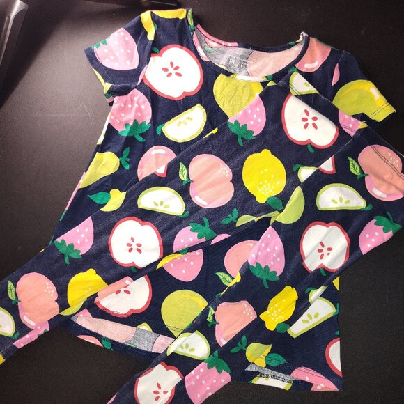 PRE-OWNED CHILDREN PLACE 2 PIECE MATHCHING FRUITY PANTS SET - Picture 1 of 8